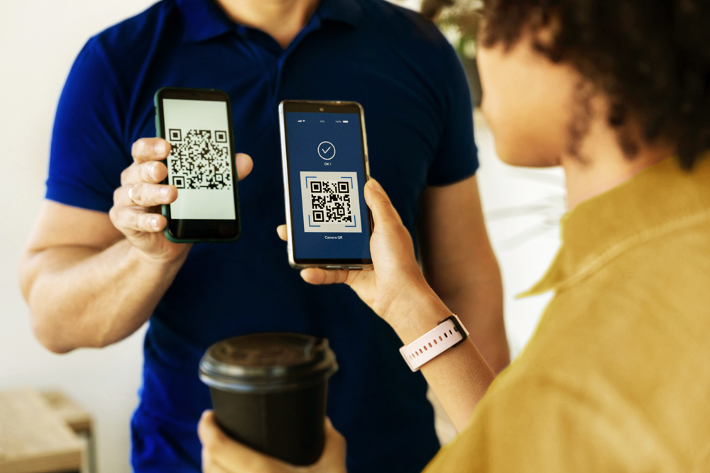 Pagamento sendo realizado por QR Code